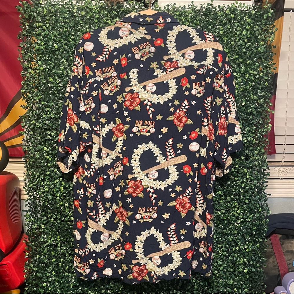 Big Dogs x Baseball /hawaii style button up - Picture 2 of 6